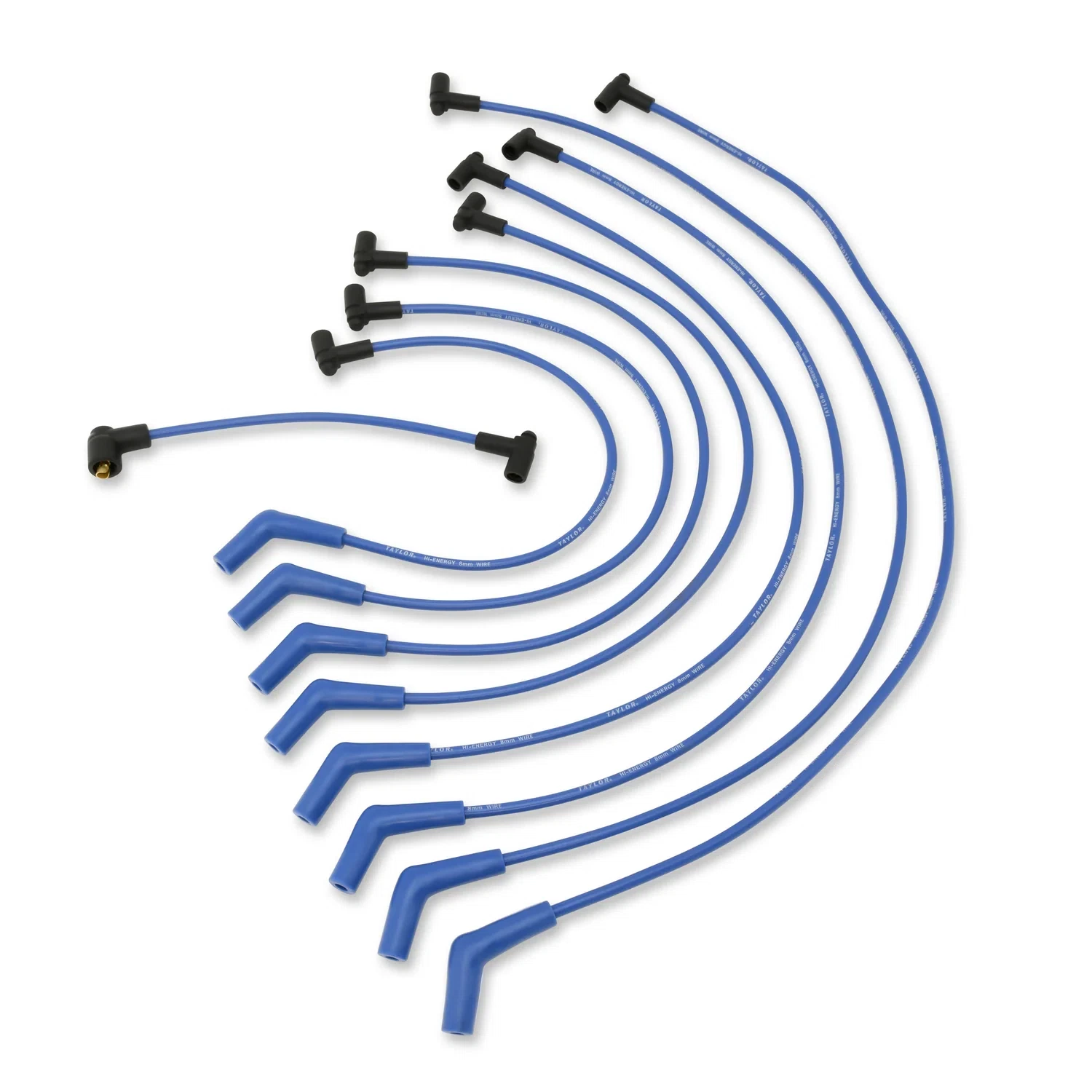 Spark Plug Wire Set Universal 8mm Silicone 5000 ohm_ft Hi Energy Blue 64628